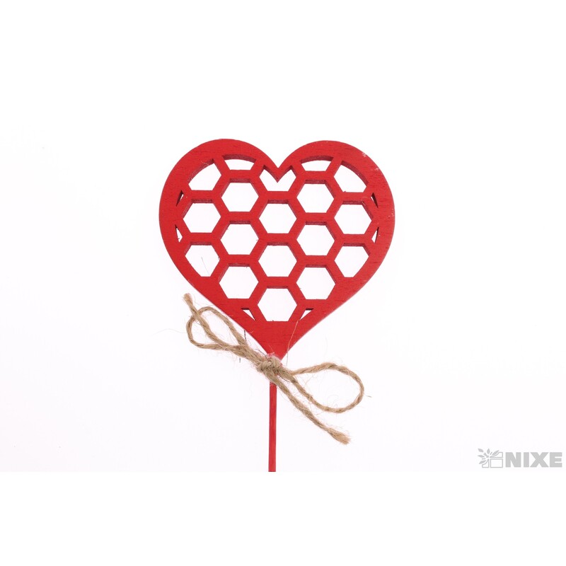 ZÁPICH SRDCE 7x27cm 10ks*ČERVENÁ