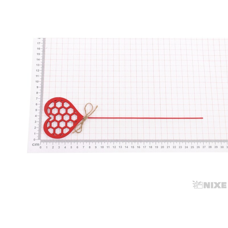 ZÁPICH SRDCE 7x27cm 10ks*ČERVENÁ