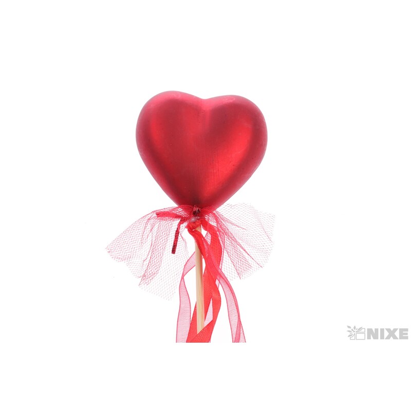 ZÁPICH SRDCE 6x7x29cm 6ks*ČERVENÁ