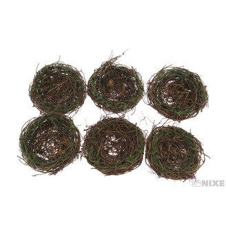 HNÍZDO 8,5cm 6ks*HNĚDÁ