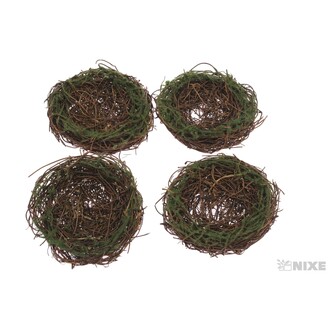 HNÍZDO 12cm 4ks*HNĚDÁ