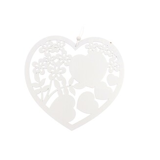 ZÁVĚS SRDCE 20x19,5cm*BÍLÁ