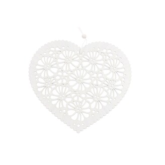 ZÁVĚS SRDCE 20x19,5cm*BÍLÁ