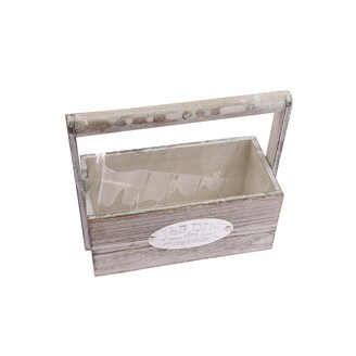 OBAL DŘEVO 22x9x10cm*BÍLÁ