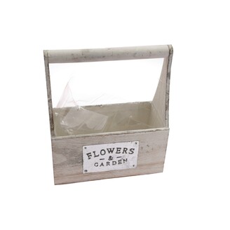 OBAL DŘEVO 22x10x12cm*BÍLÁ