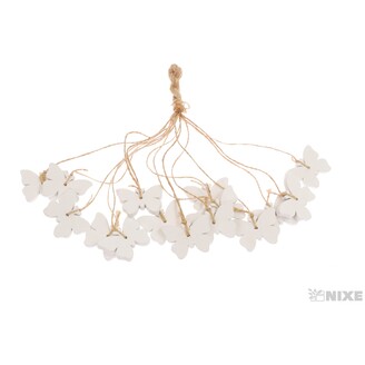 ZÁVĚS MOTÝL 4x3cm 15ks*BÍLÁ