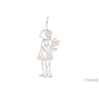 ZÁVĚS HOLKA 8x28cm*BÍLÁ