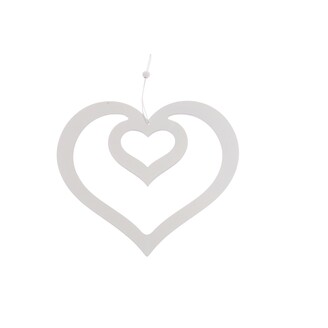 ZÁVĚS SRDCE 18x20cm*BÍLÁ