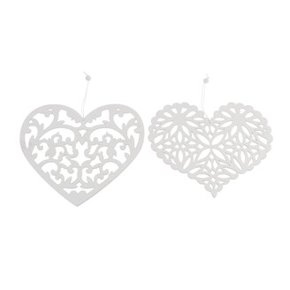 ZÁVĚS SRDCE 19x20cm*BÍLÁ