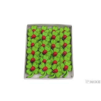 ČTYRLÍSTEK NALEP 3cm 24ks*ZELENÁ