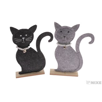 KOČKA FILC 10x19cm*MIX BAREV