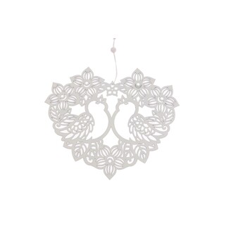 ZÁVĚS SRDCE 20x19cm*BÍLÁ