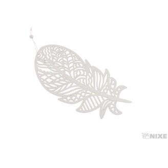 ZÁVĚS LIST 12x25cm*BÍLÁ