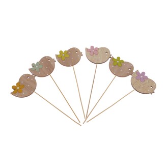 ZÁPICH PTÁČEK 7x5x20cm 6ks*MIX BAREV