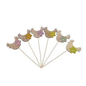 ZÁPICH SLEPICE 7x6x20cm 6ks*MIX BAREV