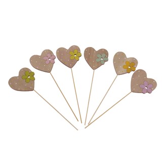 ZÁPICH SRDCE 6x7x21cm 6ks*MIX BAREV