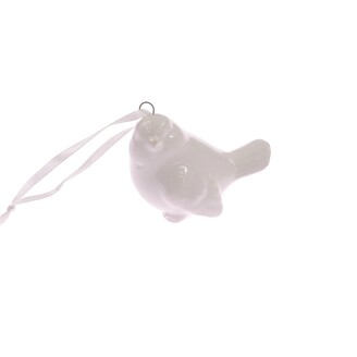 ZÁVĚS PTÁČEK KERAMIKA 4x5x6cm*BÍLÁ