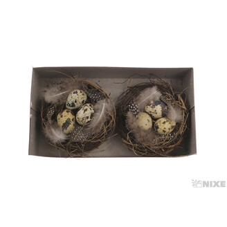 HNÍZDO 10cm 2ks*HNĚDÁ