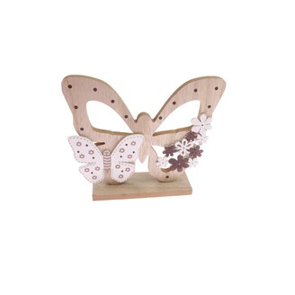 MOTÝL DŘEVO 17x15cm*MIX BAREV