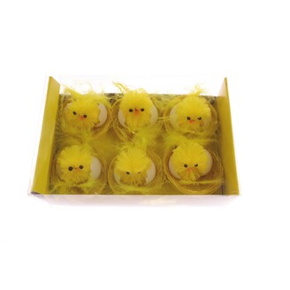 KUŘÁTKA 4x4cm 6ks*ŽLUTÁ