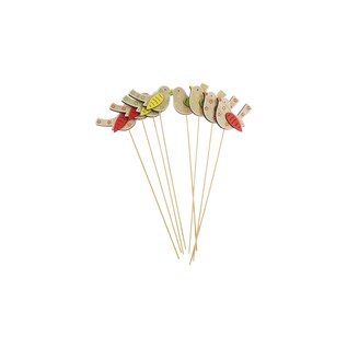 ZÁPICH PTÁČEK 6x6x24cm 8ks*MIX BAREV