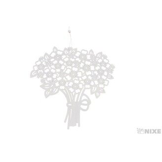 ZÁVĚS KYTICE 24cm*BÍLÁ