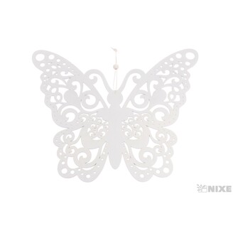ZÁVĚS MOTÝL 29x24cm*BÍLÁ