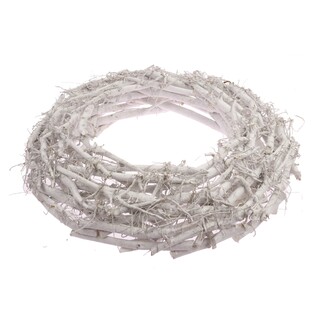 VĚNEC DŘEVO 60cm*BÍLÁ