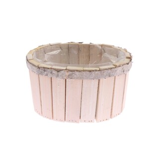 OBAL DŘEVO 19x15x11cm*BÍLÁ