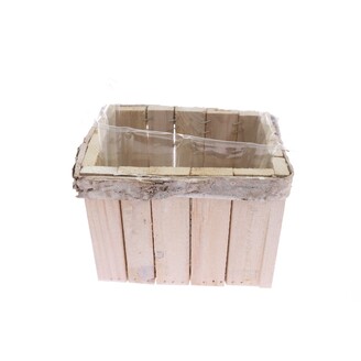 OBAL DŘEVO 13x09x11cm*BÍLÁ