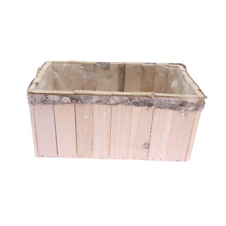 OBAL DŘEVO 22x12x10cm*BÍLÁ