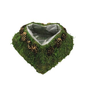 SRDCE RÉVA 23x24cm*ZELENÁ+HNĚDÁ