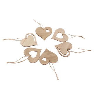 ZÁVĚS D SRDCE 7cm 6ks*PŘÍRODNÍ