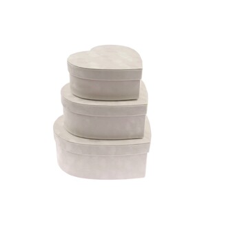 SRDCE BOX 3ks 29x28x11cm 24x24x10 21x21x8*BÍLÁ