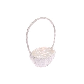 KOŠ PROUTĚNÝ 19x15x10x36cm*BÍLÁ