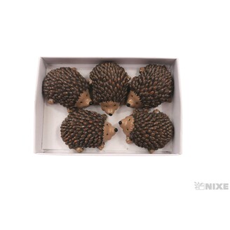 JEŽEK NALEPOVACÍ 3,5x2,5cm 5ks*HNĚDÁ V+