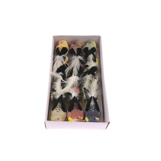 PTÁČEK KLIPS 14cm 12ks*MIX BAREV