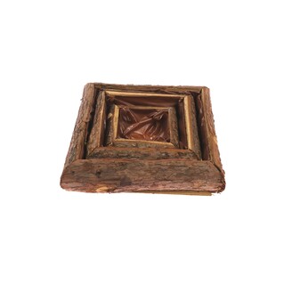 OBAL KŮRA 20x20x5cm 14x14x5 9x9x3*HNĚDÁ