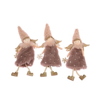 ZÁVĚS ANDĚL 7x22cm*RŮŽOVÁ