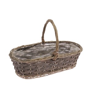 KOŠ PROUTĚNÝ 35x17x09x22cm*ŠEDÁ