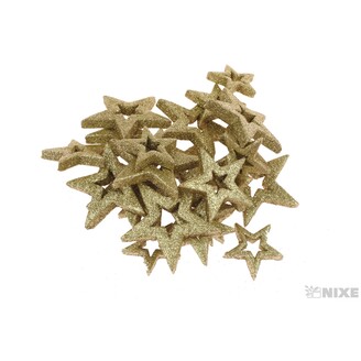 HVĚZDA 3,5cm 24ks*ZLATÁ