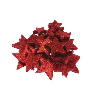 HVĚZDA 5-4-3cm 24ks*ČERVENÁ