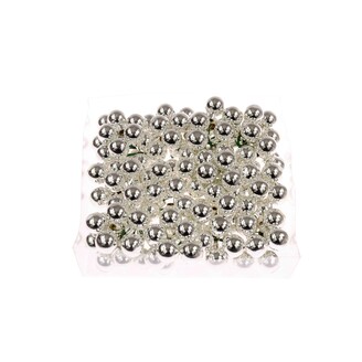 KOULE NA DR. 2,5x10,5cm 144ks MAT*STŘÍBRNÁ