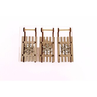 SÁŇKY DŘEVO 8cm 3ks