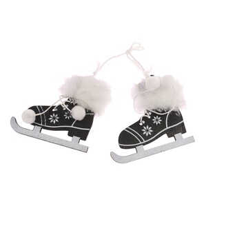 BRUSLE DŘEVO 8cm 2ks*ČERNÁ