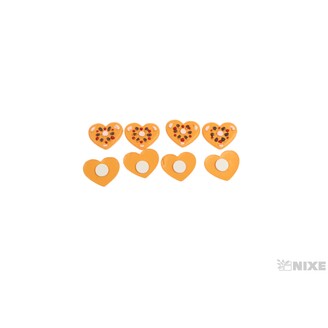 PERNÍČEK SRDCE NALEP. 3cm 8ks*ORANŽOVÁ
