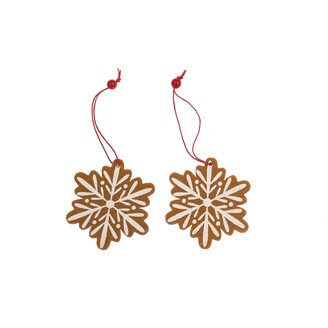 ZÁVĚS PERNÍČEK 7cm 2ks*HNĚDÁ