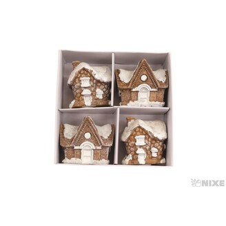 DOMEČEK NALEP. 4x4cm 4ks*