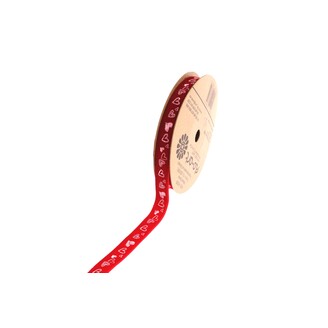 STUHA SAMET SRDCE 15mmx10yd*ČERVENÁ