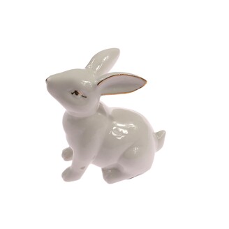 ZAJÍC KERAMIKA 12x10cm*BÍLÁ